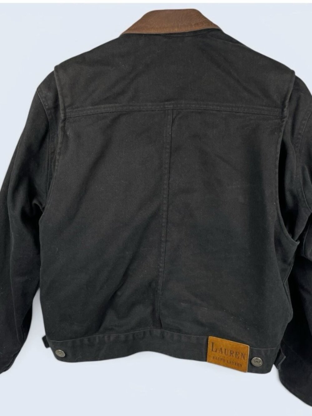 Ralph Lauren Barn Denim Jacket + Leather Collar - Picture 2 of 6